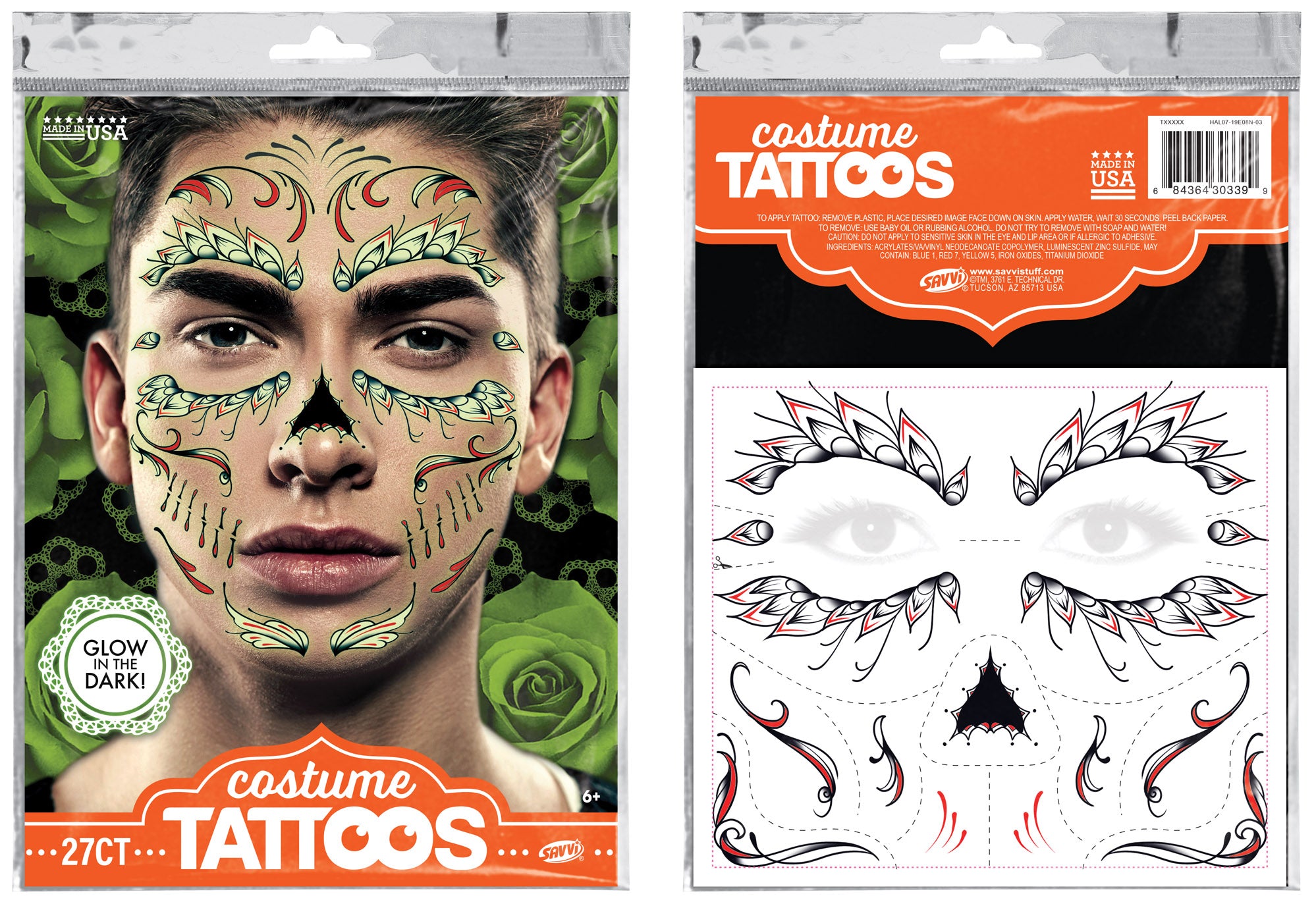 Savvi-Temporary Costume Tattoos – KB Party World