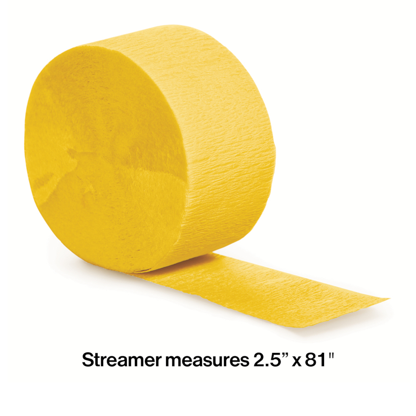 party supplies streamer paper school bus yellow