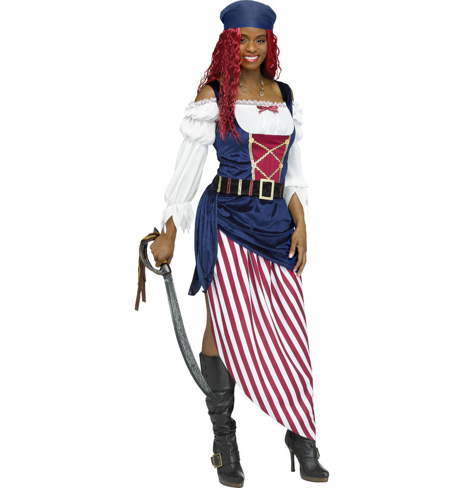 Pirate Queen of the Seas Adult Women Costume Dress Bandana Cap