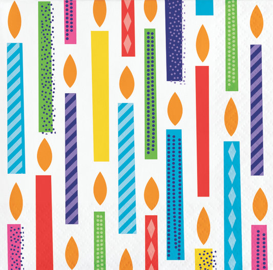 Bright Birthday Beverage Napkins party supplies