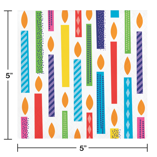 Bright Birthday Beverage Napkins party supplies