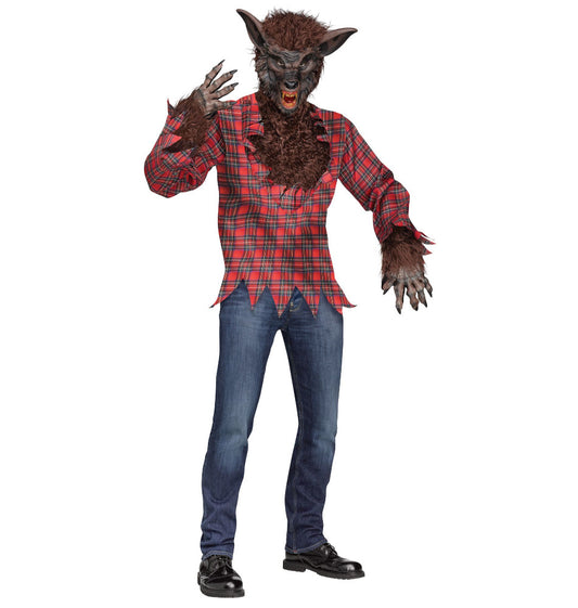 Werewolf Wolfman Brown Adult Costume