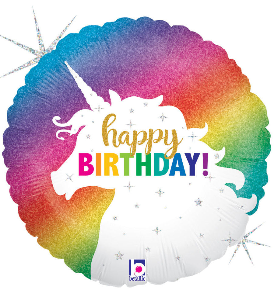 balloon foil birthday unicorn