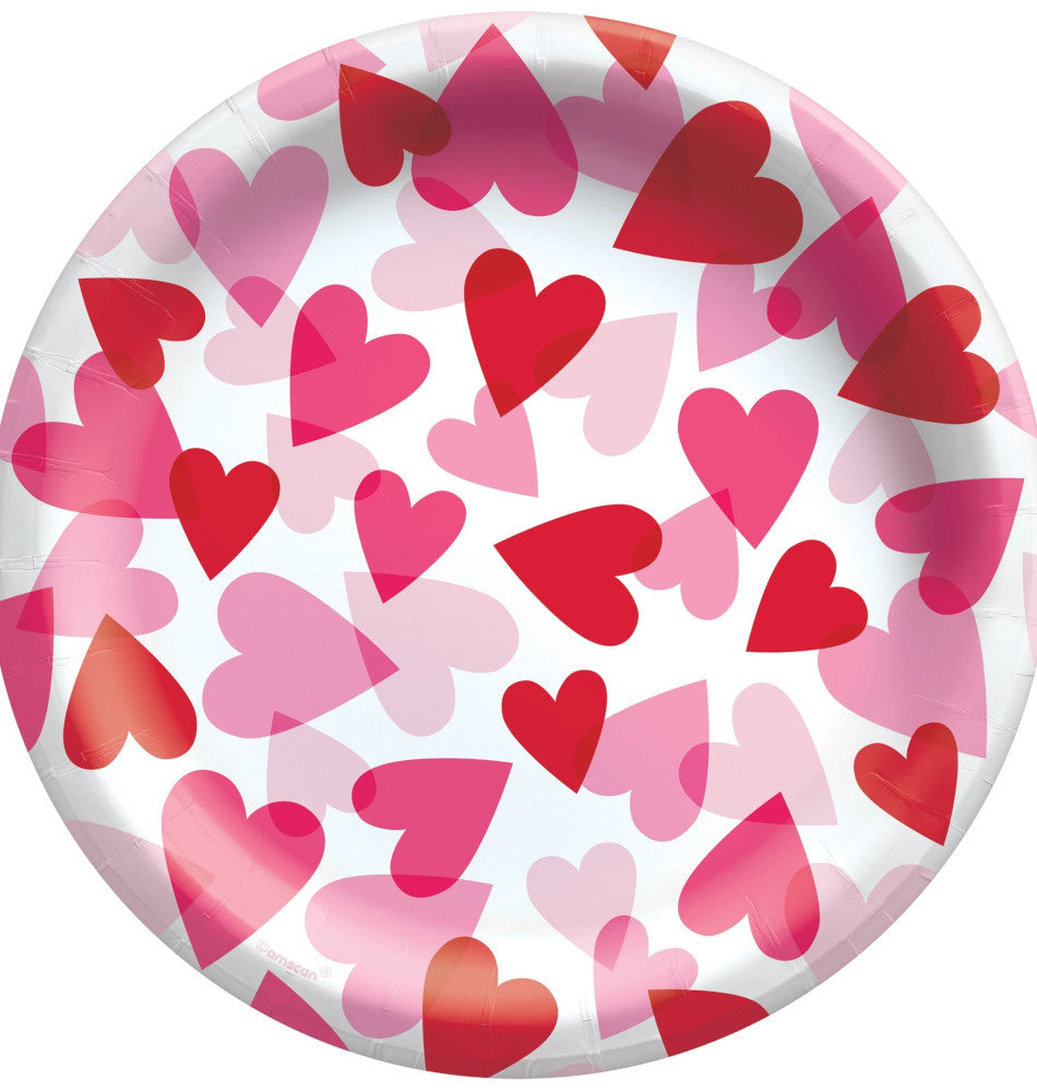 party supplies Valentine Day Round Plates