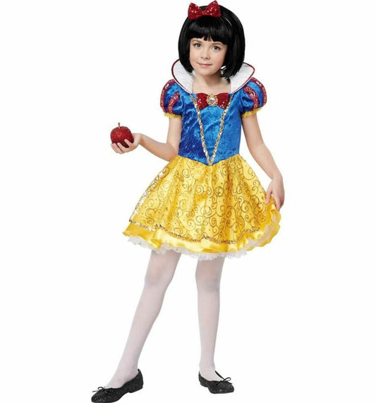 Snow White Princess Deluxe Child Costume Dress Pettiskirt Pendant Headband with bow