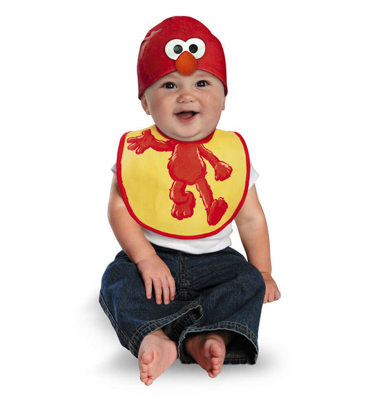 Sesame Street Elmo Bib and Hat Infant Costume Accessory Bib Hat