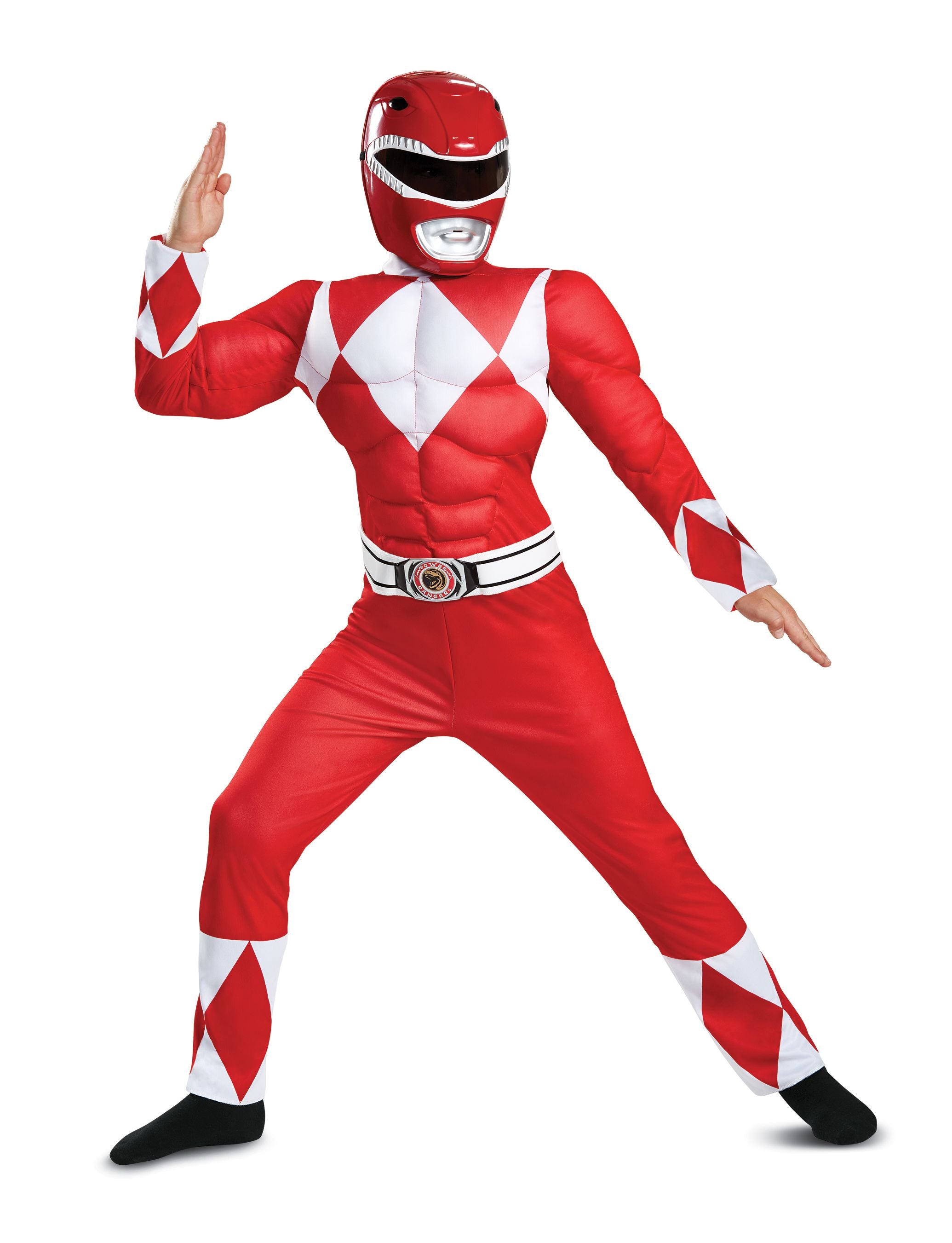 Power Rangers Mighty Morphin Red Ranger Classic Muscle Child Costume ...