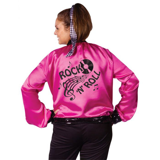 Rock N Roll Sweetie Plus size Costume Jacket with Print Logo Back Capri Pants Neckerchief/Hair Tie