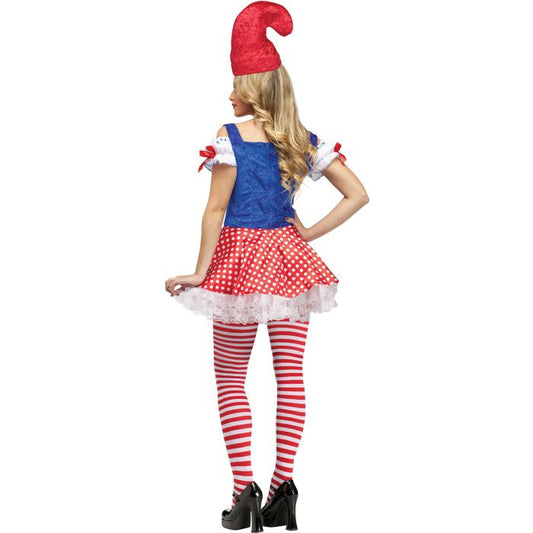 Sexy Gnome Adult Women Costume Dress Tights Hat