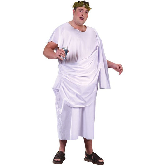 Toga! Toga ! Plus size Costume One robe with shoulder drape One leaf head wreath