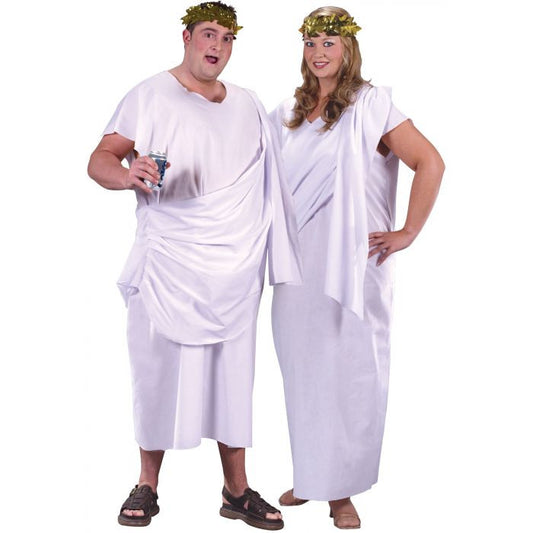 Toga! Toga ! Plus size Costume One robe with shoulder drape One leaf head wreath