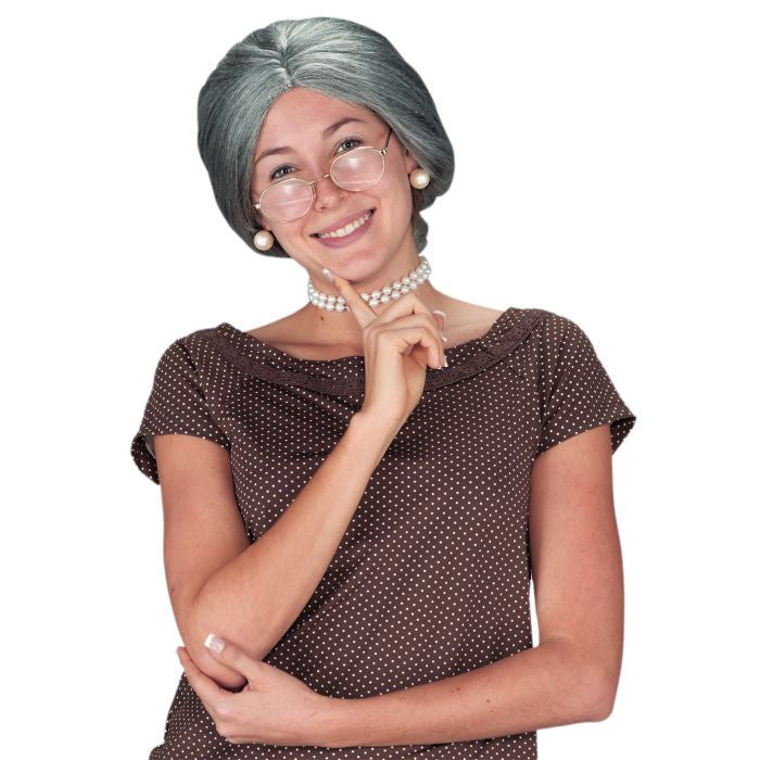 Granny Wig Bun Wig