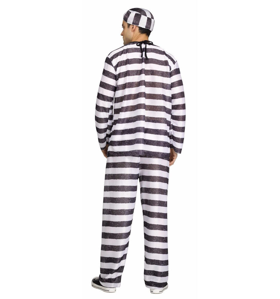 Jailbird Prisoner Convict Adult Men Costume Kb Party World 