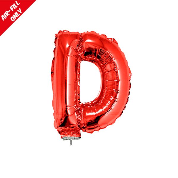 foil balloon letters red D