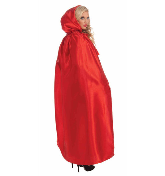 Fancy Masquerade Red Hooded Cape Adult Costume Accessory