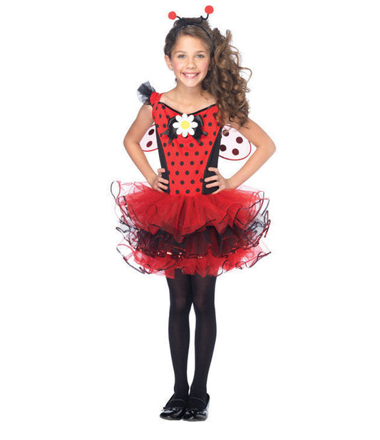 Cutie Lady Bug Ladybug Child Costume Sequin trimmed tutu dress Antennae headband Matching wings