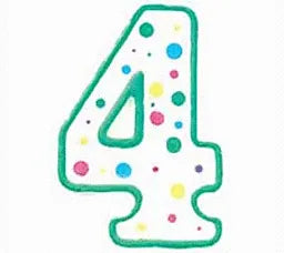 candle wax birthday number dot four