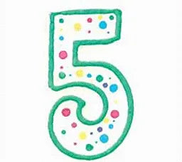 candle wax birthday number dot five