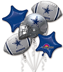 balloon foil bouquet Cowboys football sport