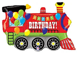 balloon foil birthday train