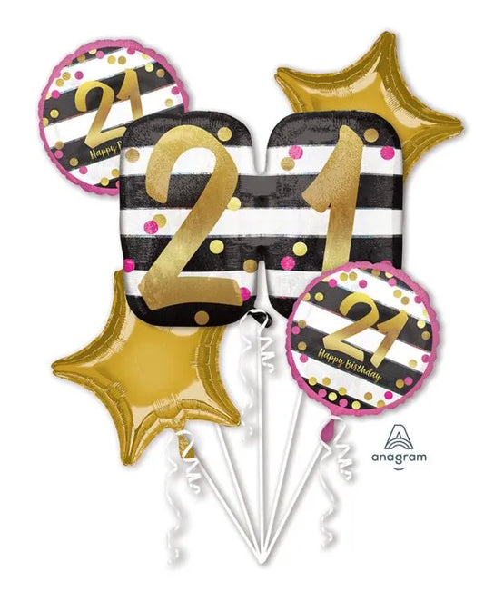 balloon foil bouquet twenty one