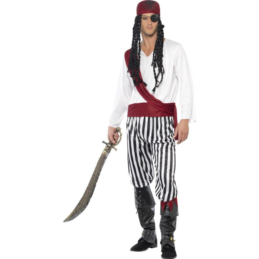 Pirate Man Caribbean Buccaneer Adult Costume Kb Party World 1409
