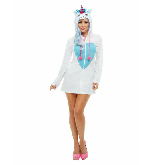 Unicorn Magical Mythical Horse Animal Adult Costume Hooded dress