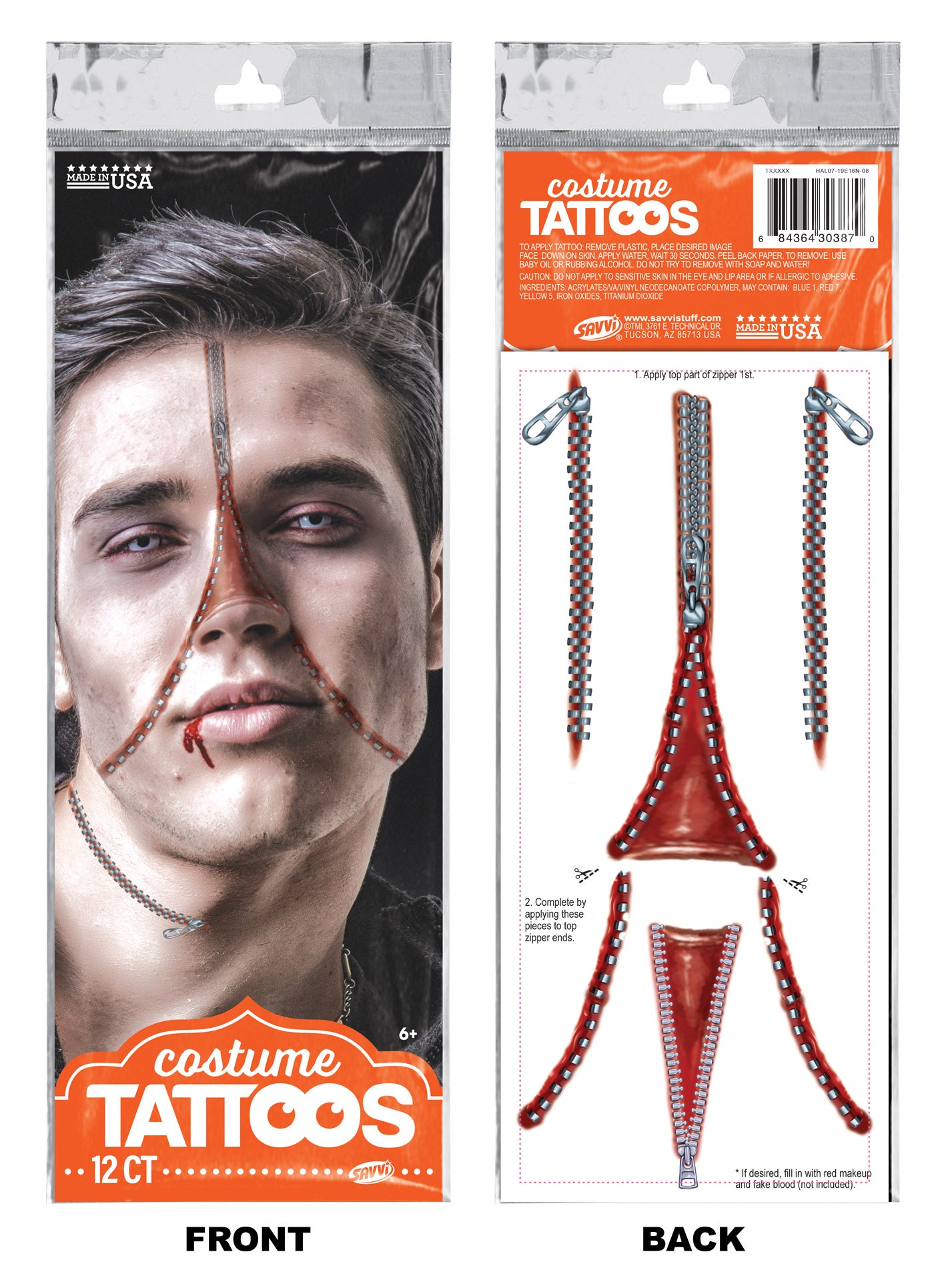 Savvi-Temporary Costume Tattoos